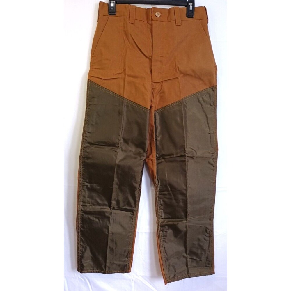 Vtg Men's SafTbak Duck Brown Nylon Faced Hunting Brush Pants 32x30 Vintage USA